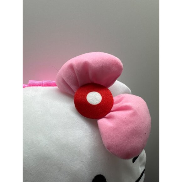 Hello Kitty Plush Backpack With Pink Straps & Red Polka Dot Overalls For Kids - Picture 2 of 10